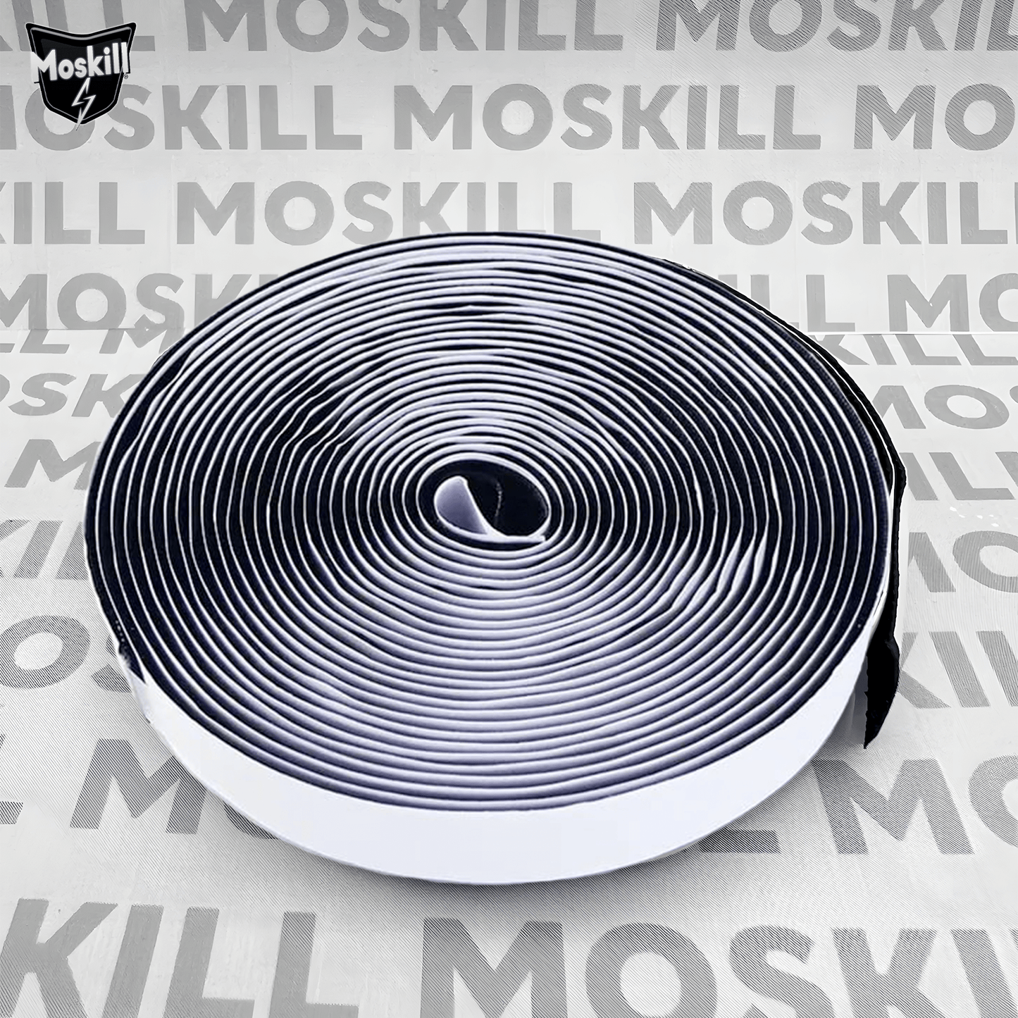 MOSKILL adhesive scratch-resistant door strip in a clear design, showcasing its texture and flexibility for easy installation.