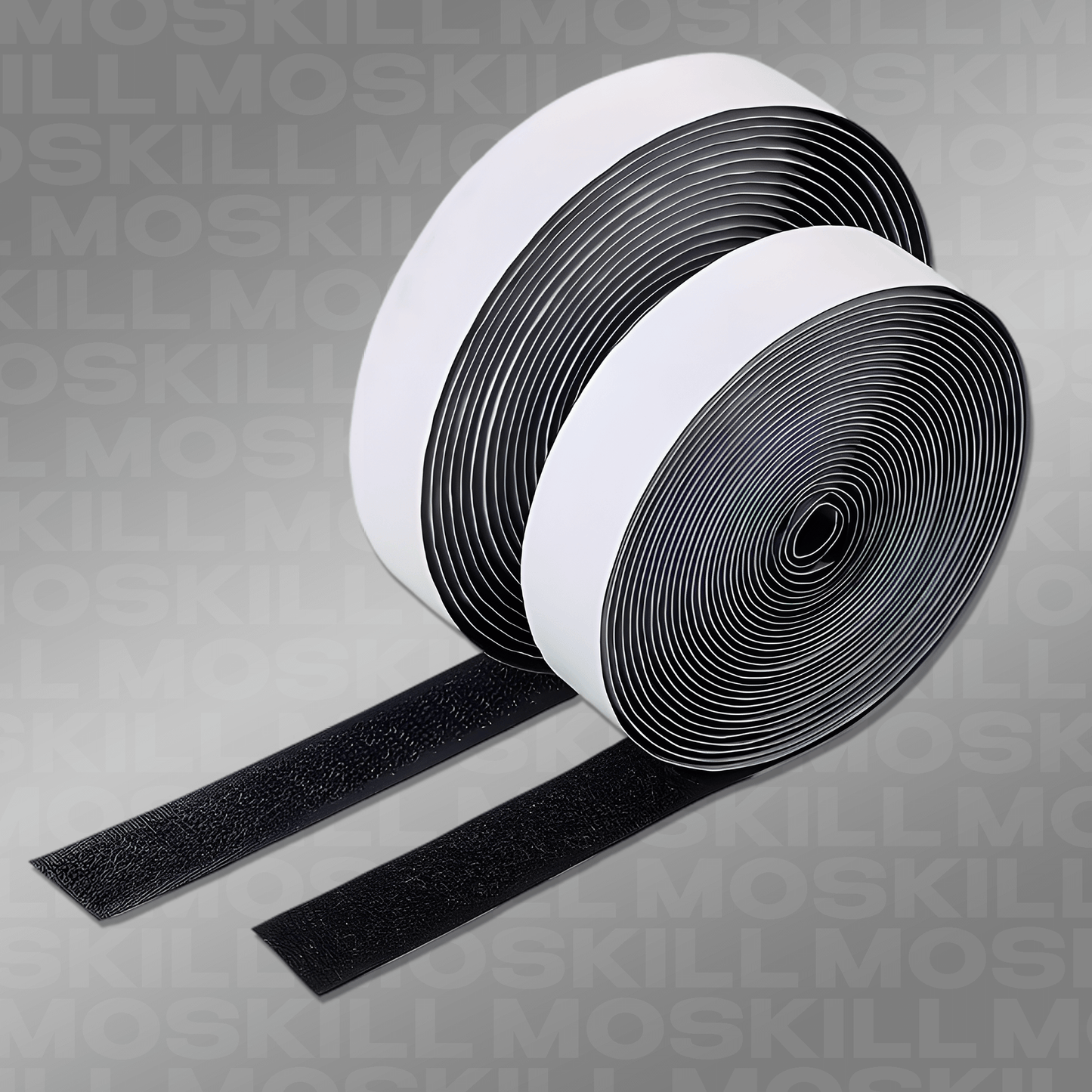 MOSKILL black scratch-resistant door adhesive roll on a white background, showcasing texture and flexibility.