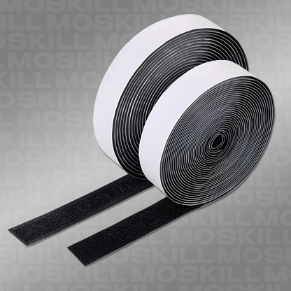 MOSKILL black scratch-resistant door adhesive roll on a white background, showcasing texture and flexibility.
