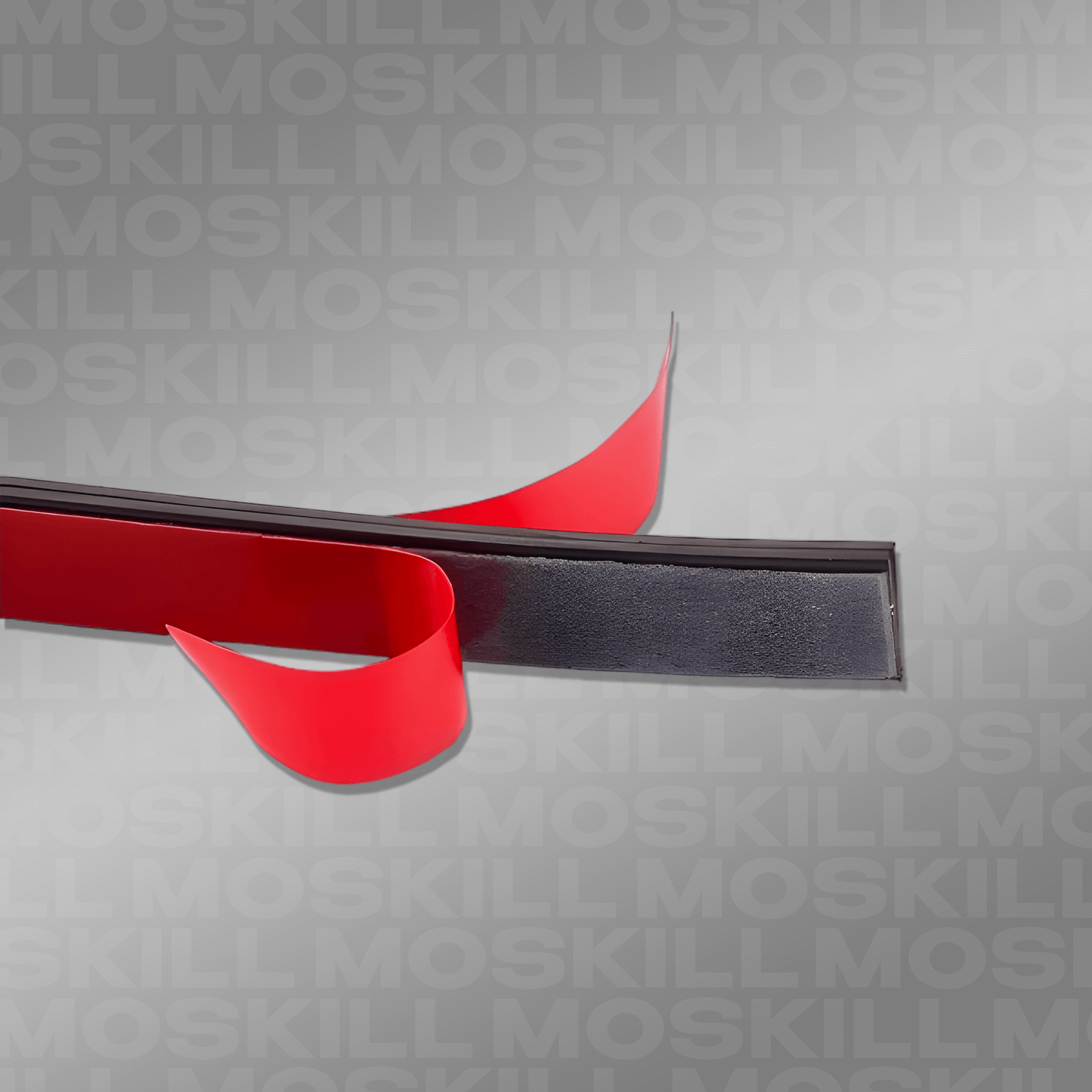Black magnetic window adhesive tape by MOSKILL, showcasing a close-up of the textured surface and adhesive backing.