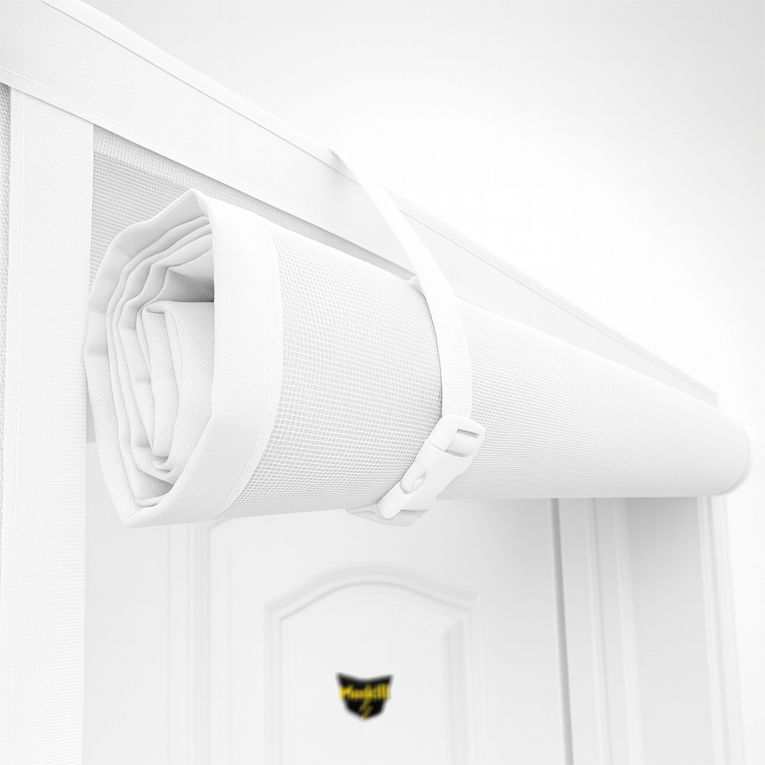 MOSKILL Velcro strap roll-up clips in a kit, showcasing two durable clips designed for organizing cables and straps.