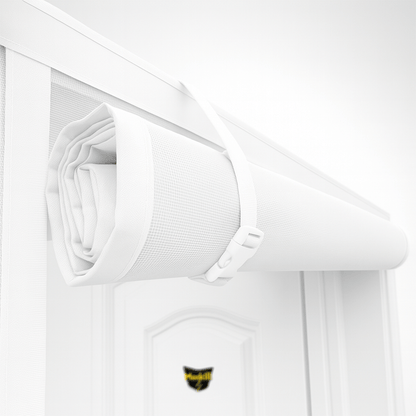 MOSKILL Velcro strap roll-up clips in a kit, showcasing two durable clips designed for organizing cables and straps.