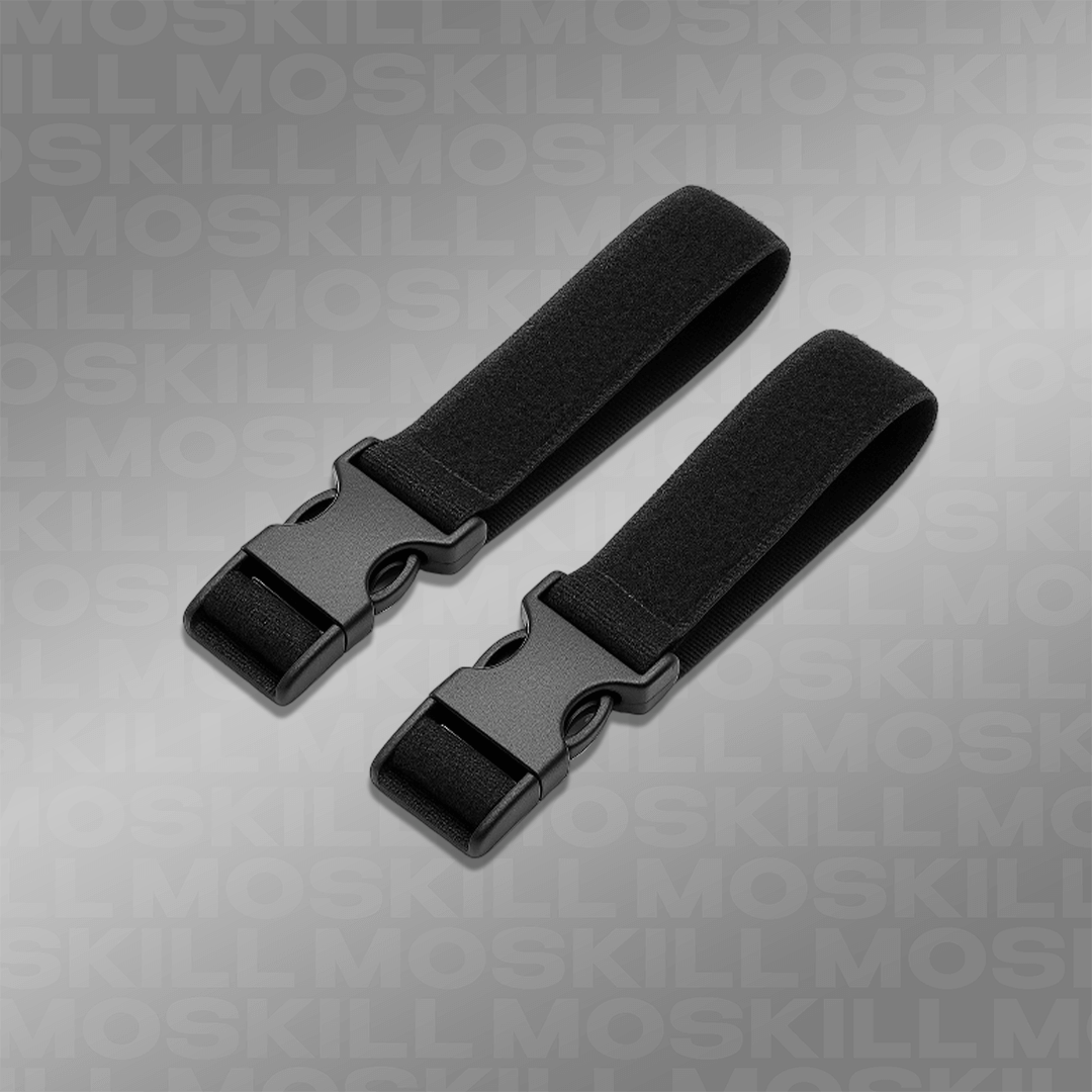 Moskill Velcro strap kit with two winding clips for organizing and securing cables or cords.